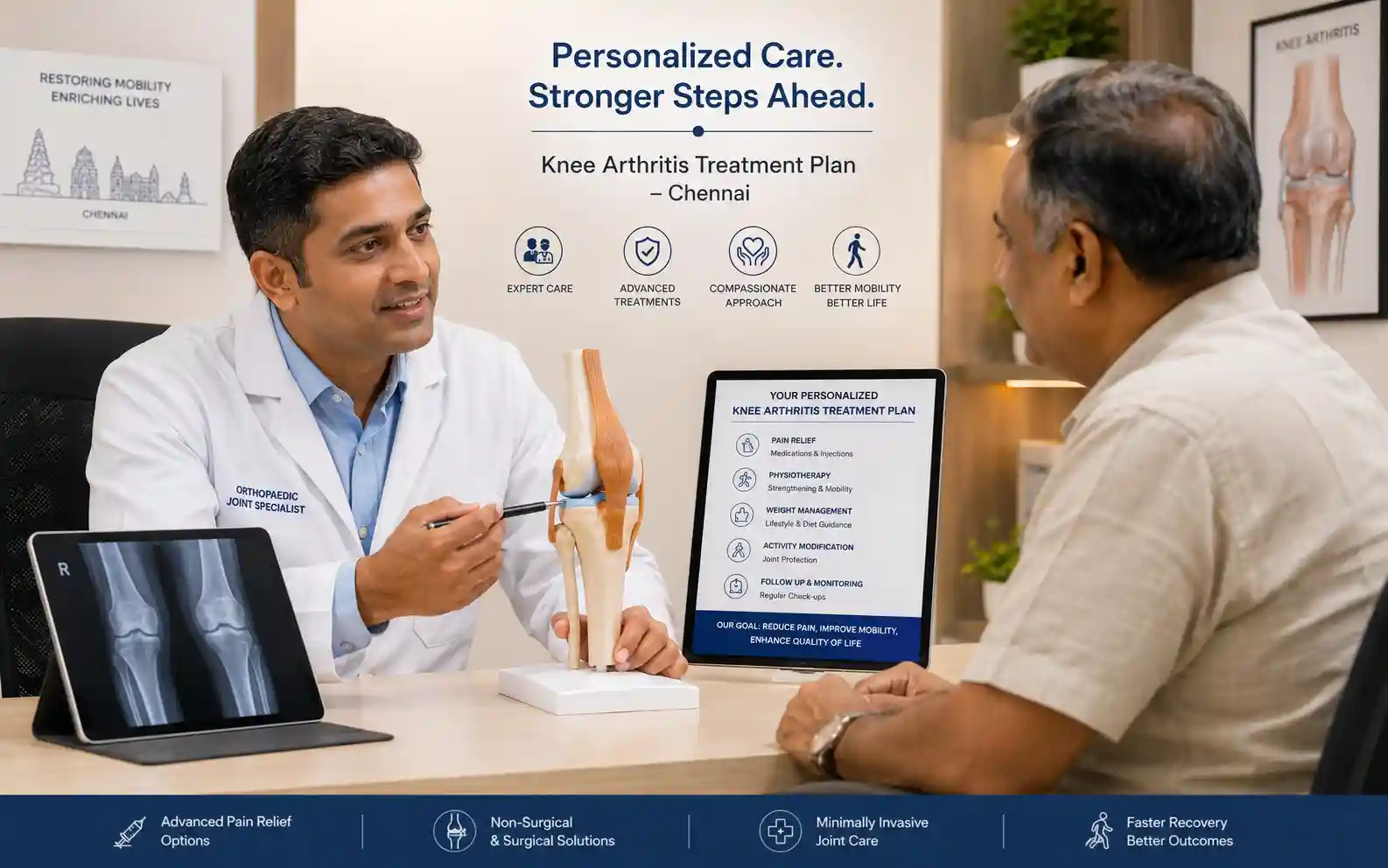 Personalised HA injection and rehabilitation plan for knee arthritis in Chennai