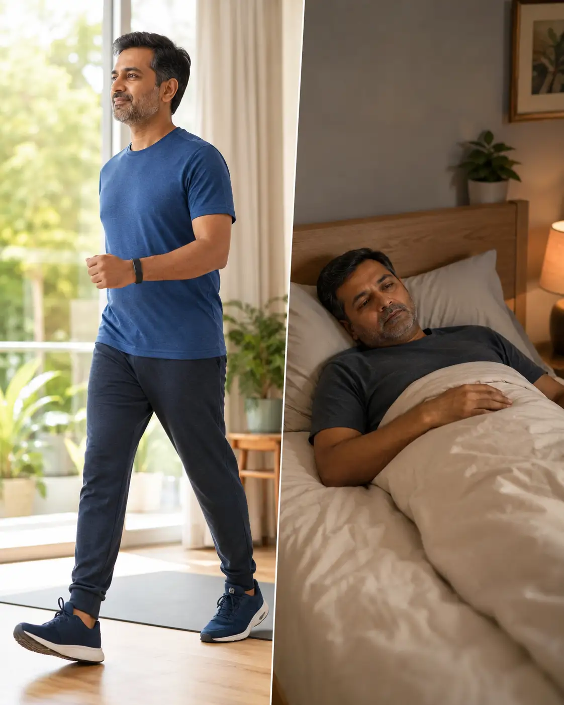 Illustration showing gentle movement and exercise helping back pain recovery more than bed rest