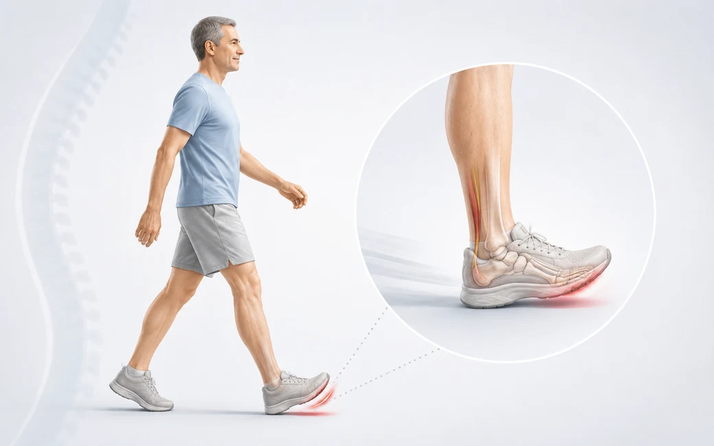 Walking pattern change and imbalance from cervical myelopathy