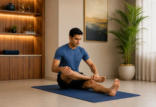 Figure-4 piriformis stretch for hip pain — lying on the back with one ankle crossed over the opposite knee