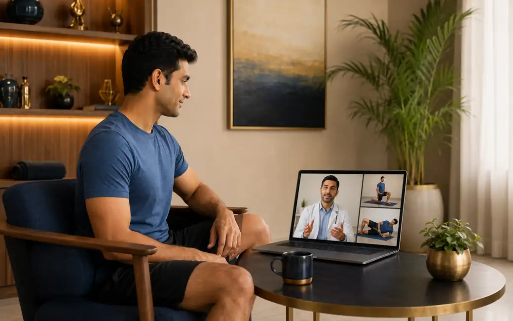 Online video consultation for hip pain exercises with Dr. Soma Sundar S