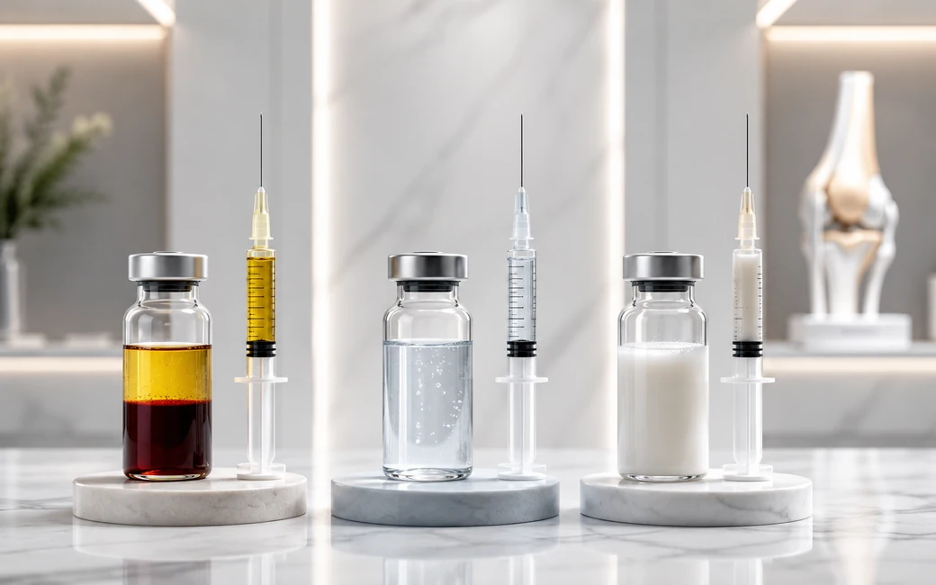 PRP hyaluronic acid and steroid knee injection comparison in Chennai