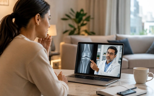 Video consultation for ACL injury and knee MRI review