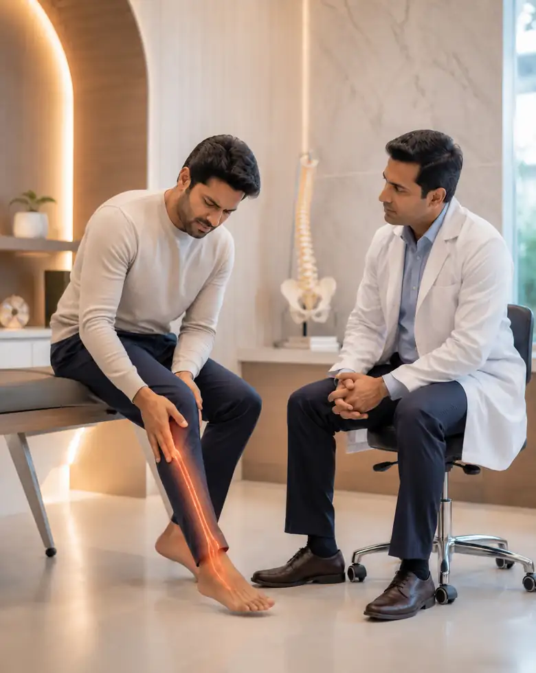 Numbness and tingling in the legs from spine nerves