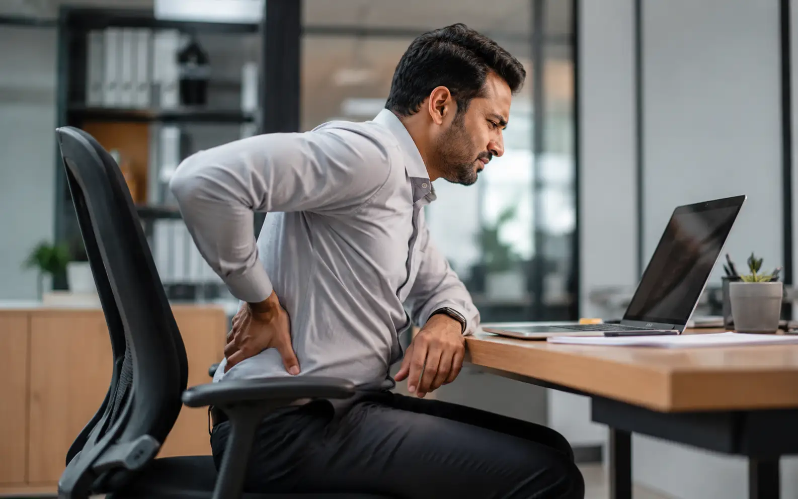 Low back pain from poor sitting posture