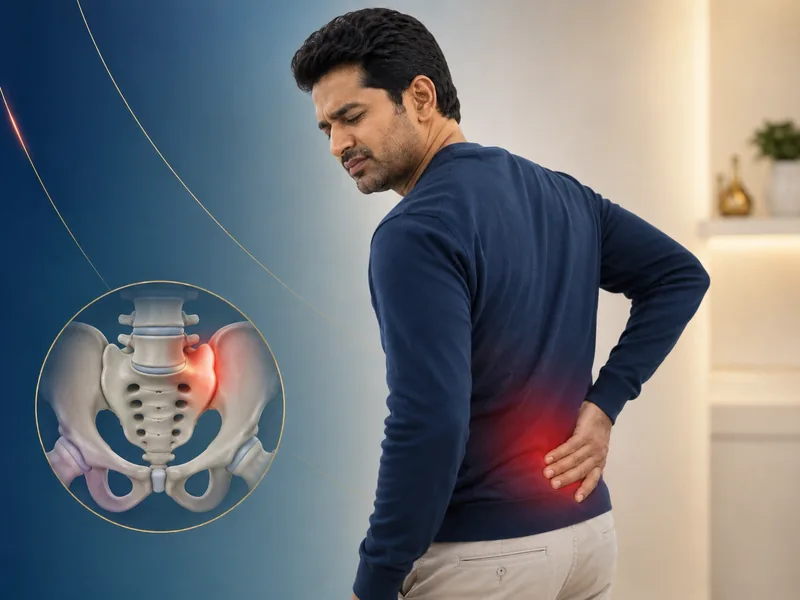 Sacroiliac joint pain between pelvis and spine
