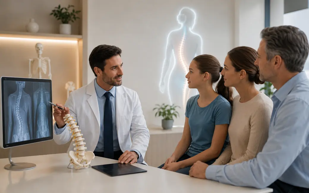 Patient education image for scoliosis observation and follow-up