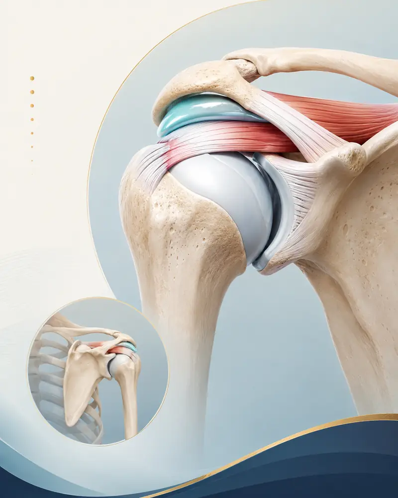 Patient friendly shoulder anatomy diagram