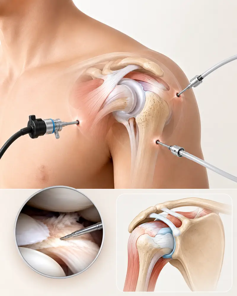 Shoulder arthroscopy portals diagram for rotator cuff repair