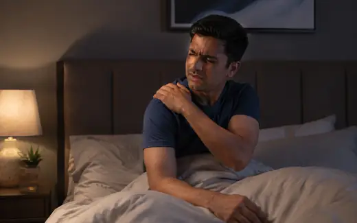 Shoulder pain at night while sleeping