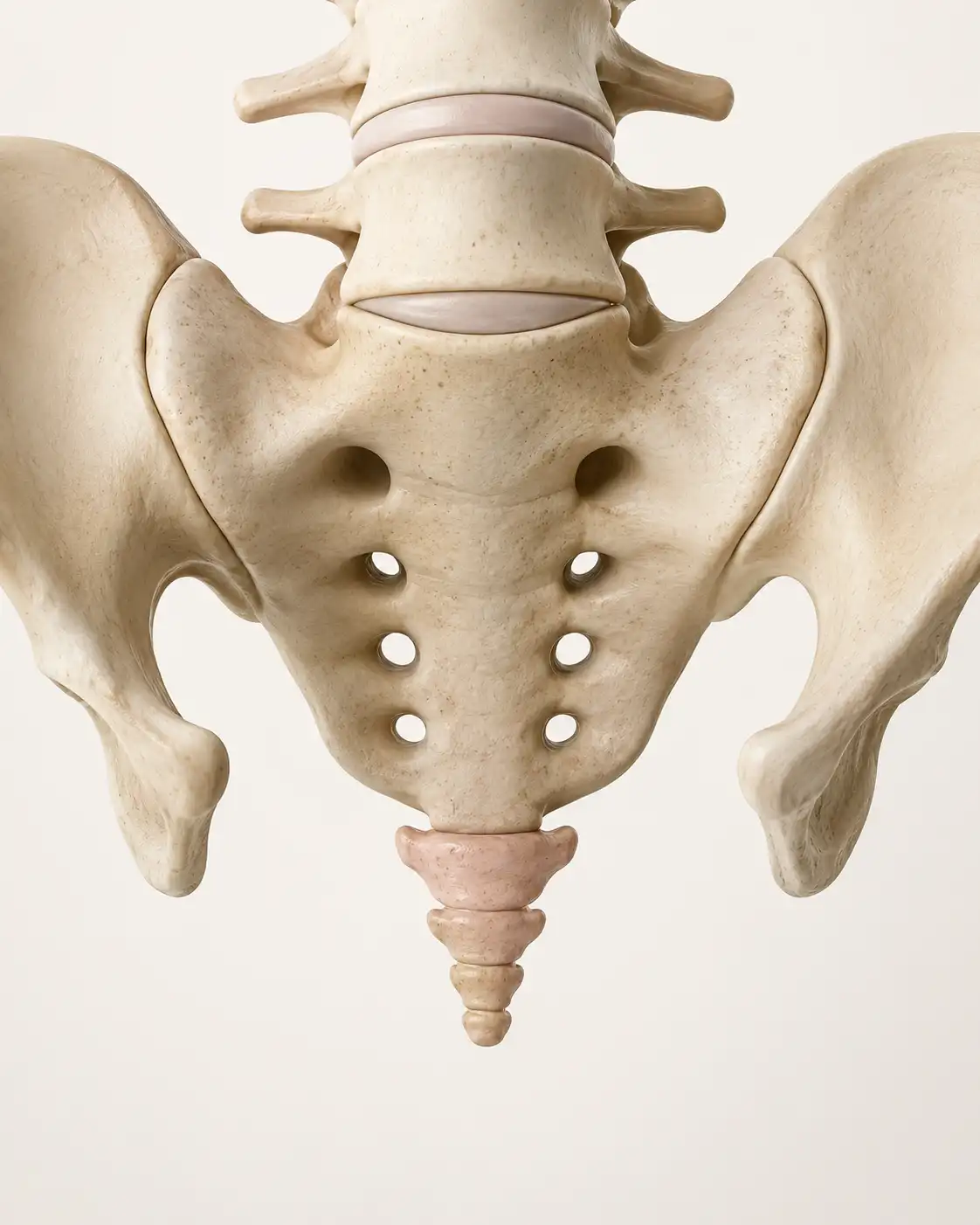 Patient-friendly diagram showing tailbone pain anatomy and treatment concept