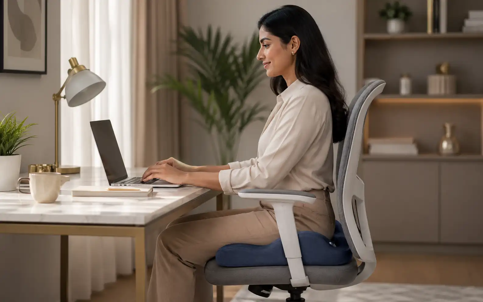 Patient education image for tailbone pain cushion relief